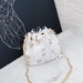 Bulk Jewelry Wholesale white PU chain one-shoulder embroidered bucket bag JDC-LB-ZM008 Wholesale factory from China YIWU China