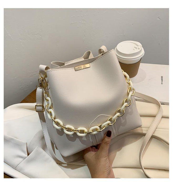 Bulk Jewelry Wholesale white PU chain one-shoulder stiletto lady bag JDC-LB-ZM100 Wholesale factory from China YIWU China