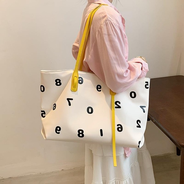 Bulk Jewelry Wholesale white PU digital print one-shoulder hand-held Ms. Todt bag JDC-LB-ZM075 Wholesale factory from China YIWU China