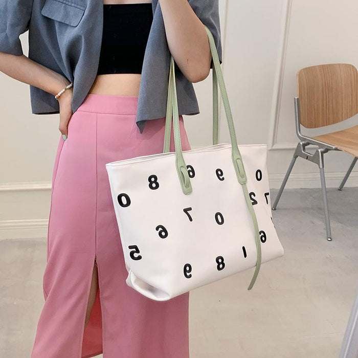 Bulk Jewelry Wholesale white PU digital print one-shoulder hand-held Ms. Todt bag JDC-LB-ZM075 Wholesale factory from China YIWU China