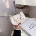 Bulk Jewelry Wholesale white PU slanted pleated cloud bag JDC-LB-ZM027 Wholesale factory from China YIWU China
