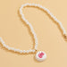 Wholesale white resin pearl geometric necklace JDC-NE-KunJ104 Necklaces JoyasDeChina White 4214 Wholesale Jewelry JoyasDeChina Joyas De China