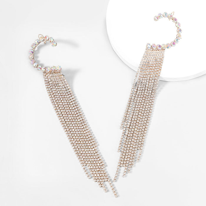 Wholesale white rhinestone earrings JDC-ES-JL904 Earrings 氿乐 AB color Wholesale Jewelry JoyasDeChina Joyas De China
