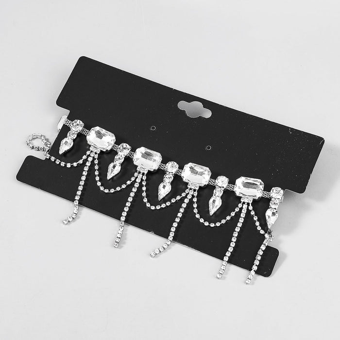 Wholesale white rhinestone necklace JDC-NE-JL205 Necklaces 氿乐 Silver Wholesale Jewelry JoyasDeChina Joyas De China