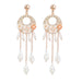 Wholesale White Rhinestone Tassel Earrings JDC-ES-JL922 Earrings 氿乐 flowers Wholesale Jewelry JoyasDeChina Joyas De China
