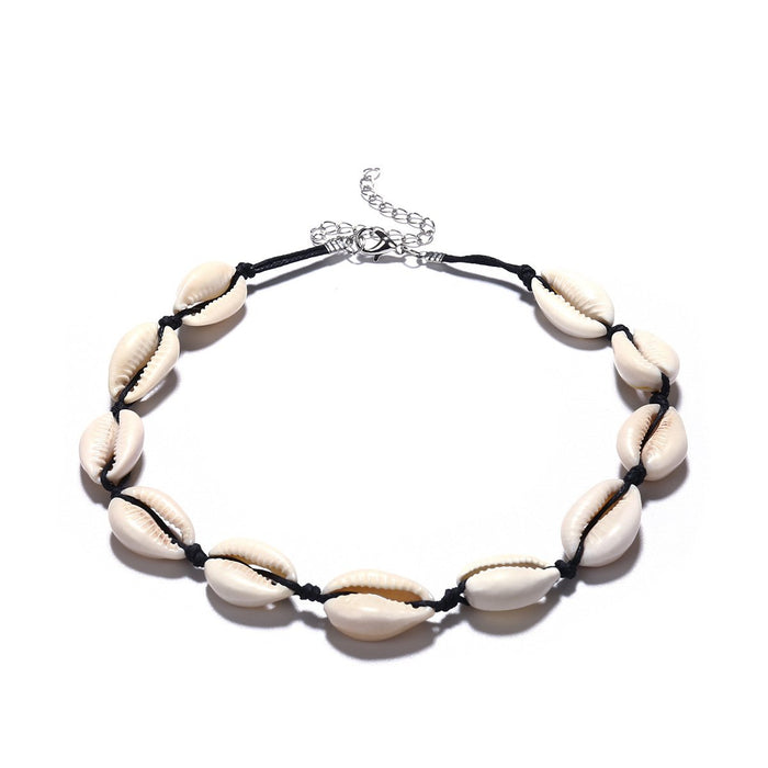 Wholesale white shell short clavicle shell necklace JDC-NE-KunJ150 Necklaces JoyasDeChina Black -1859 Wholesale Jewelry JoyasDeChina Joyas De China