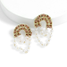 Wholesale white splicing tassel pearl earrings JDC-ES-V234 Earrings JoyasDeChina Wholesale Jewelry JoyasDeChina Joyas De China