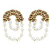 Wholesale white splicing tassel pearl earrings JDC-ES-V234 Earrings JoyasDeChina brown Wholesale Jewelry JoyasDeChina Joyas De China