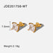 Wholesale white stainless steel zircon earrings JDC-ES-JD239 Earrings 杰鼎 JDE201758-WT Wholesale Jewelry JoyasDeChina Joyas De China