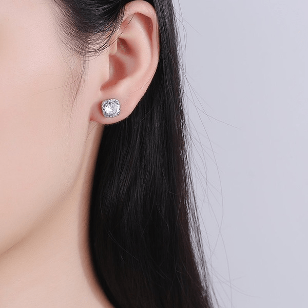 Wholesale White Sterling Silver Earrings JDC-ES-BLX070 Earrings 宝来兴 Wholesale Jewelry JoyasDeChina Joyas De China