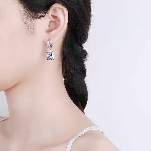 Wholesale White Sterling Silver Earrings JDC-ES-BLX074 Earrings 宝来兴 Wholesale Jewelry JoyasDeChina Joyas De China