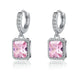 Wholesale White Sterling Silver Earrings JDC-ES-BLX074 Earrings 宝来兴 pink Wholesale Jewelry JoyasDeChina Joyas De China