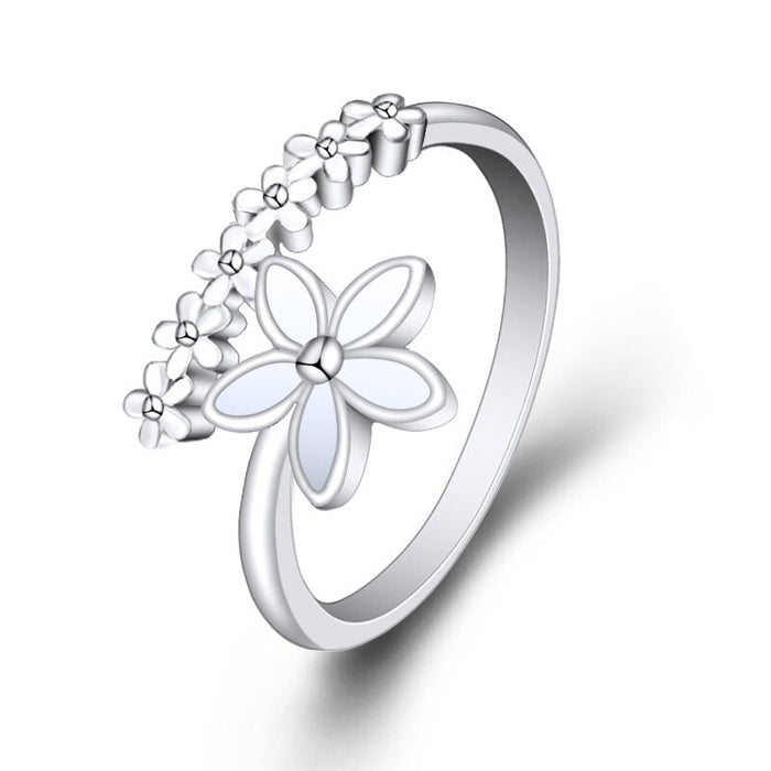 Wholesale white sterling silver ring JDC-RS-QLX024 Rings 巧兰轩 Wholesale Jewelry JoyasDeChina Joyas De China