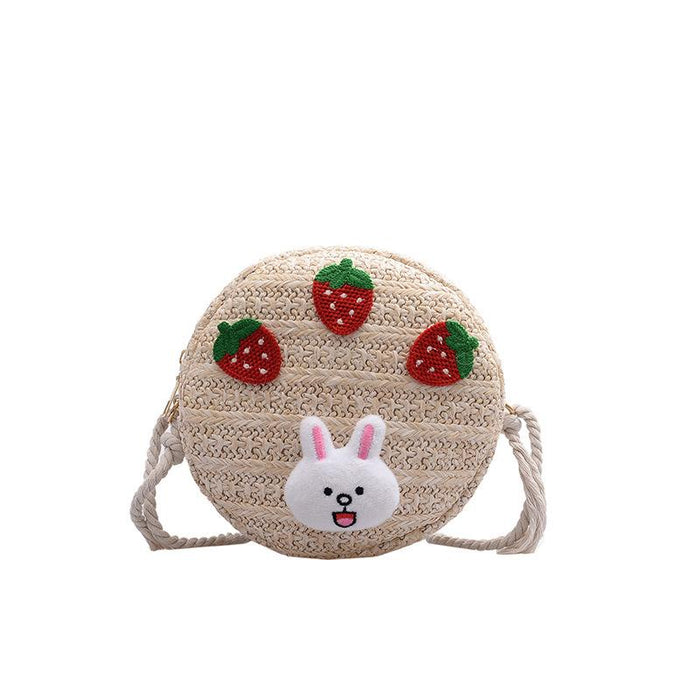 Bulk Jewelry Wholesale white straw strawberry rabbit straw lady bag JDC-LB-ZM002 Wholesale factory from China YIWU China