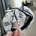 Bulk Jewelry Wholesale white wide edge letter printing clip knot Headband JDC-HD-O096 Wholesale factory from China YIWU China