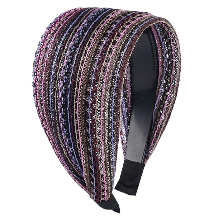 Wholesale wide-brimmed breathable mesh black hair band JDC-HD-Chunj001 Headband 纯界 Wholesale Jewelry JoyasDeChina Joyas De China