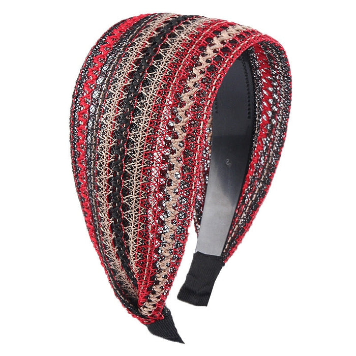 Wholesale wide-brimmed breathable mesh black hair band JDC-HD-Chunj001 Headband 纯界 Wholesale Jewelry JoyasDeChina Joyas De China