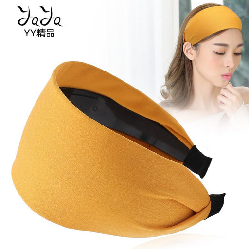 Wholesale wide-brimmed fabric yellow hair band JDC-HD-Chunj007 Headband 纯界 Wholesale Jewelry JoyasDeChina Joyas De China