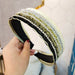 Wholesale wide-brimmed flat panel diamond-set hair band JDC-HD-O390 Headband 潮炫 3 Wholesale Jewelry JoyasDeChina Joyas De China