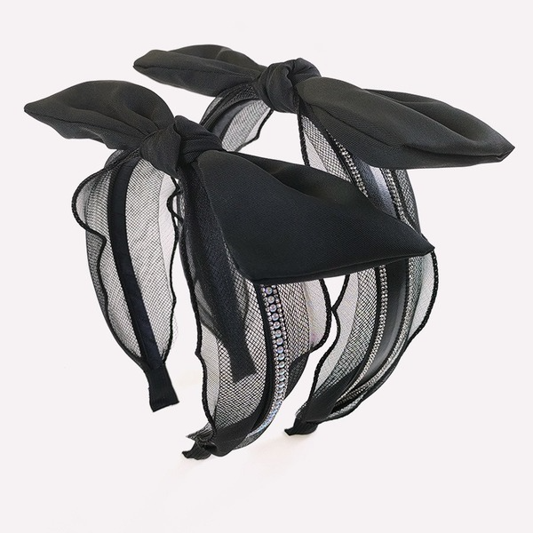 Wholesale wide-brimmed mesh bow headband JDC-HD-O230 Headband JoyasDeChina Wholesale Jewelry JoyasDeChina Joyas De China