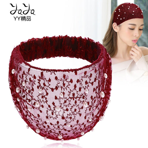 Wholesale wide-brimmed pearl red hair band JDC-HD-Chunj002 Headband 纯界 Wholesale Jewelry JoyasDeChina Joyas De China