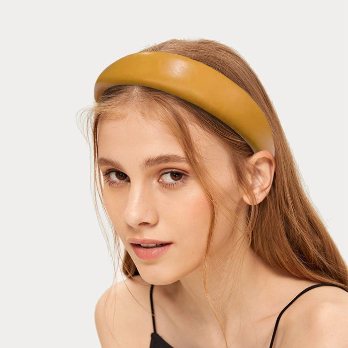 Wholesale wide edge Pu Headband JDC-HD-YL006 Headband 雅伦 Wholesale Jewelry JoyasDeChina Joyas De China