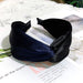 Wholesale wide-sided knotted satin fabric headband JDC-HD-GSDX013 Headband JoyasDeChina black+navy Wholesale Jewelry JoyasDeChina Joyas De China