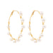Wholesale winding Pearl Earrings JDC-ES-MY166 Earrings 曼茵 golden Wholesale Jewelry JoyasDeChina Joyas De China