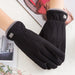 Wholesale windproof Plush thickened gloves JDC-GS-GSZX001 Gloves JoyasDeChina Black elastic Average code Wholesale Jewelry JoyasDeChina Joyas De China