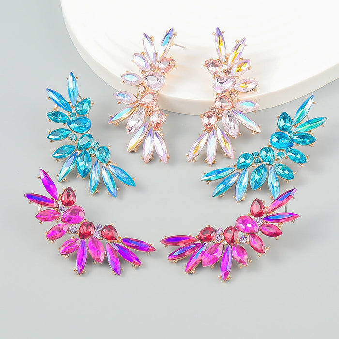 Wholesale Wing Shape Boho Color Rhinestone Alloy Earrings JDC-ES-JL936 Earrings 氿乐 Wholesale Jewelry JoyasDeChina Joyas De China