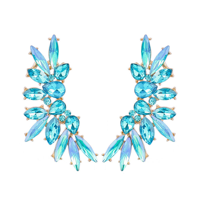 Wholesale Wing Shape Boho Color Rhinestone Alloy Earrings JDC-ES-JL936 Earrings 氿乐 Wholesale Jewelry JoyasDeChina Joyas De China
