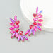 Wholesale Wing Shape Boho Color Rhinestone Alloy Earrings JDC-ES-JL936 Earrings 氿乐 rose red Wholesale Jewelry JoyasDeChina Joyas De China