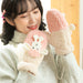 Wholesale winter cute cartoon lamb gloves JDC-GS-GSTR004 Gloves JoyasDeChina Pink One size fits all Wholesale Jewelry JoyasDeChina Joyas De China