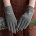 Wholesale winter warm gloves JDC-GS-GSZX0002 Gloves JoyasDeChina Letter grey Average code Wholesale Jewelry JoyasDeChina Joyas De China