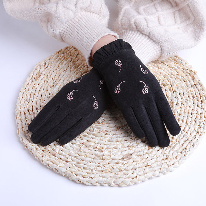 Wholesale winter warm gloves JDC-GS-GSZX0002 Gloves JoyasDeChina Lucky grass black Average code Wholesale Jewelry JoyasDeChina Joyas De China