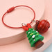 Wholesale wire ring Christmas soft rubber keychain JDC-KC-WS023 Keychains 围颂 Christmas tree OPP bag Wholesale Jewelry JoyasDeChina Joyas De China