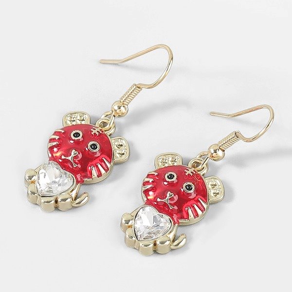Wholesale Women's alloy diamond earrings tiger earrings JDC-ES-JL725 Earrings 氿乐 Wholesale Jewelry JoyasDeChina Joyas De China