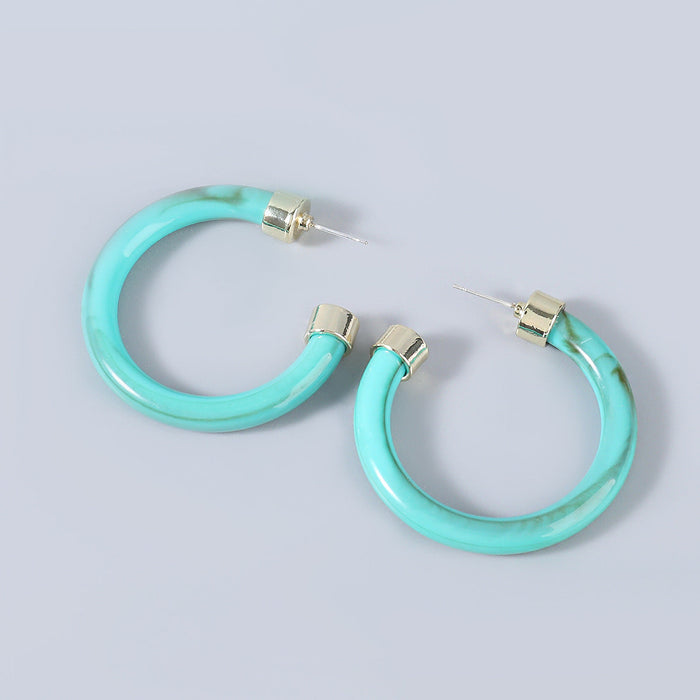 Wholesale Women's alloy geometric earrings JDC-ES-JL724 Earrings 氿乐 blue Wholesale Jewelry JoyasDeChina Joyas De China