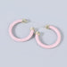 Wholesale Women's alloy geometric earrings JDC-ES-JL724 Earrings 氿乐 pink Wholesale Jewelry JoyasDeChina Joyas De China