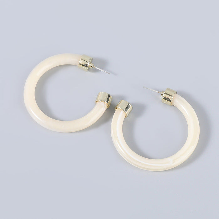 Wholesale Women's alloy geometric earrings JDC-ES-JL724 Earrings 氿乐 White Wholesale Jewelry JoyasDeChina Joyas De China