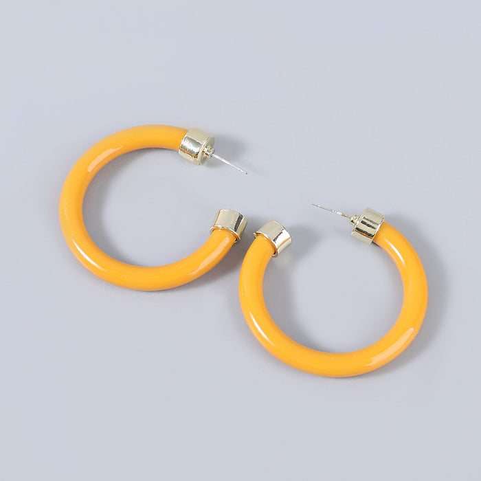 Wholesale Women's alloy geometric earrings JDC-ES-JL724 Earrings 氿乐 yellow Wholesale Jewelry JoyasDeChina Joyas De China