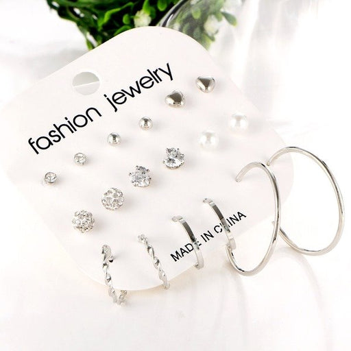 Wholesale Women's metal crystal earrings JDC-ES-F618 Earrings 韩之尚 Wholesale Jewelry JoyasDeChina Joyas De China