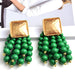 Wholesale Wood Beads Metal Tassel Plated Alloy Earrings JDC-ES-SK022 Earrings 深刻 yellow Wholesale Jewelry JoyasDeChina Joyas De China