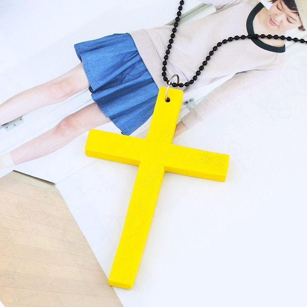 Bulk Jewelry Wholesale  wooden cross Necklaces JDC-NE-AS215 Wholesale factory from China YIWU China