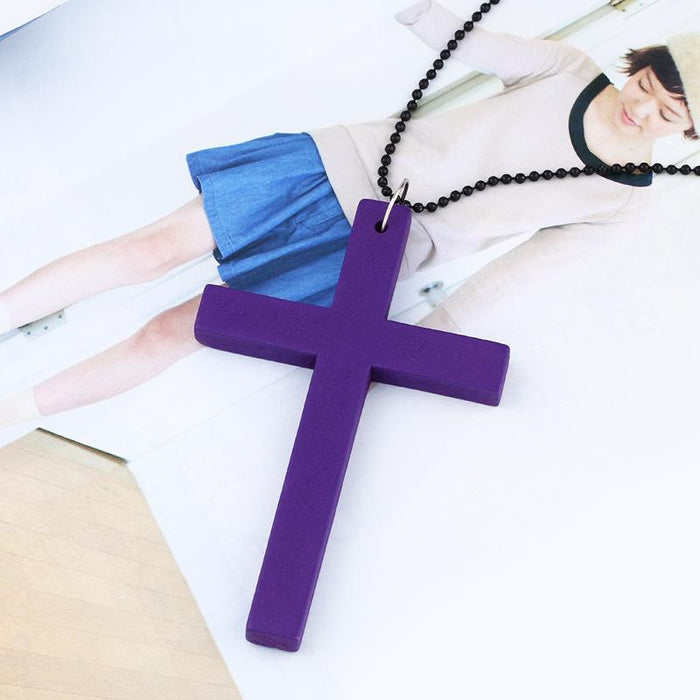 Bulk Jewelry Wholesale  wooden cross Necklaces JDC-NE-AS215 Wholesale factory from China YIWU China