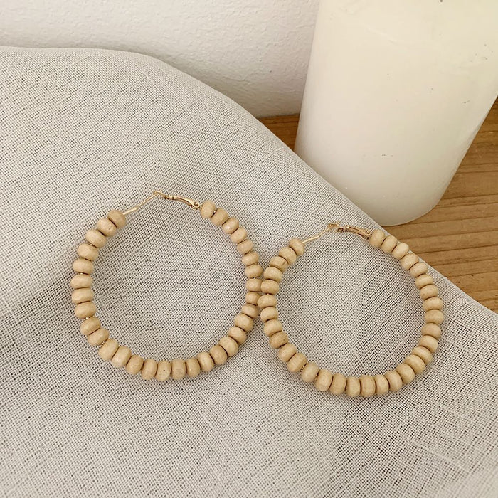 Wholesale wooden splicing bamboo, rattan and grass woven Earrings JDC-ES-ZF001 Earrings JoyasDeChina Fujiwara 84 Wholesale Jewelry JoyasDeChina Joyas De China