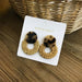 Wholesale wooden splicing bamboo, rattan and grass woven Earrings JDC-ES-ZF001 Earrings JoyasDeChina Rattan 36 Wholesale Jewelry JoyasDeChina Joyas De China