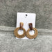 Wholesale wooden splicing bamboo, rattan and grass woven Earrings JDC-ES-ZF001 Earrings JoyasDeChina Rattan 38 Wholesale Jewelry JoyasDeChina Joyas De China