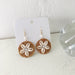 Wholesale wooden splicing bamboo, rattan and grass woven Earrings JDC-ES-ZF001 Earrings JoyasDeChina Rattan 44 Wholesale Jewelry JoyasDeChina Joyas De China