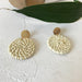 Wholesale wooden splicing bamboo, rattan and grass woven Earrings JDC-ES-ZF001 Earrings JoyasDeChina Rattan 52 Wholesale Jewelry JoyasDeChina Joyas De China
